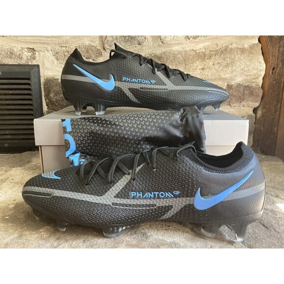 Nike Phantom GT2 Elite FG Black Blue Grey CZ9890-004 Mens Size 13 Soccer Cleats - Picture 1 of 7
